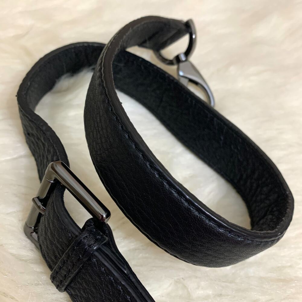 Black Pebbled Leather KENNETH COLE Replacement Shoulder Strap S20